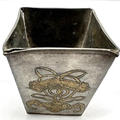 Chinese Vintage Metal Holder with four characters mark