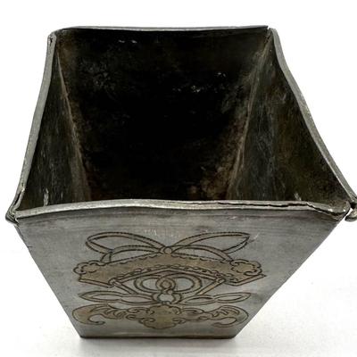 Chinese Vintage Metal Holder with four characters mark