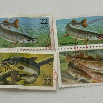 US Vintage Fish Stamps