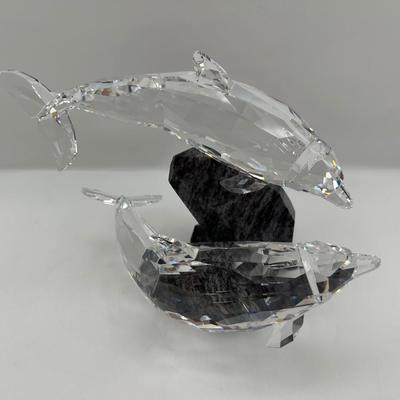 Swarovski Crystal Figurines Dolphins Soulmates