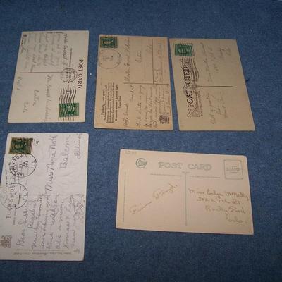 LOT 176 GREAT VINTAGE POSTCARDS-CHRISTMAS/THANKSGIVING MISC PICS