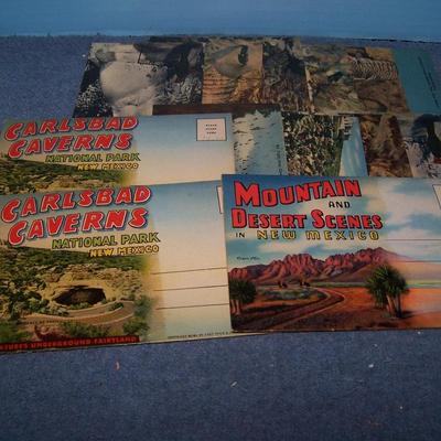 LOT 180 GREAT VINTAGE POSTCARDS/FOLDERS NEW MEXICO-CARLSBAD CAVERNS