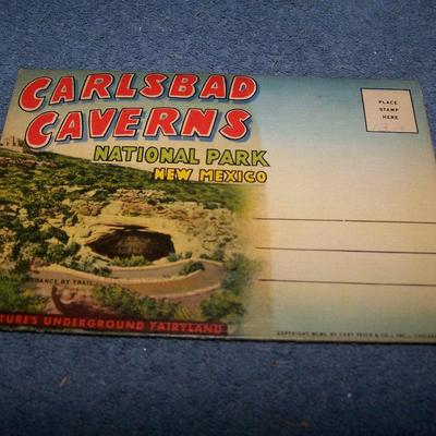 LOT 180 GREAT VINTAGE POSTCARDS/FOLDERS NEW MEXICO-CARLSBAD CAVERNS