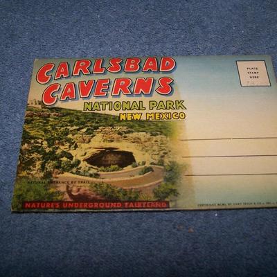 LOT 180 GREAT VINTAGE POSTCARDS/FOLDERS NEW MEXICO-CARLSBAD CAVERNS