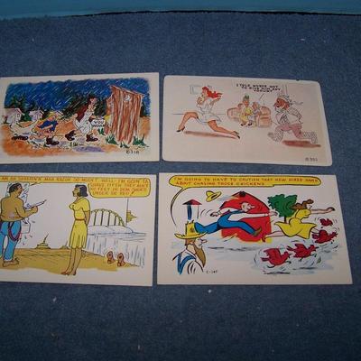 LOT 181 GREAT VINTAGE POSTCARDS-COMIC