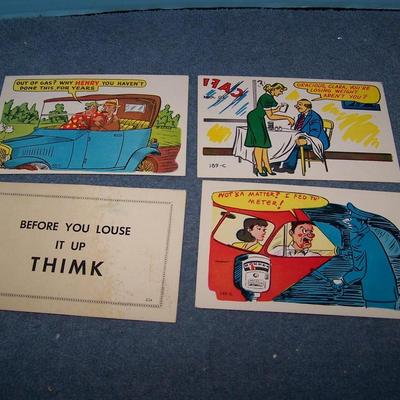 LOT 181 GREAT VINTAGE POSTCARDS-COMIC