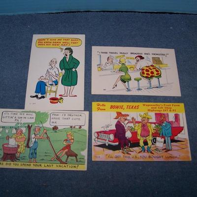 LOT 181 GREAT VINTAGE POSTCARDS-COMIC
