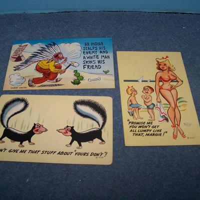 LOT 182 GREAT VINTAGE POSTCARDS-MORE COMIC