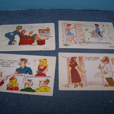 LOT 182 GREAT VINTAGE POSTCARDS-MORE COMIC