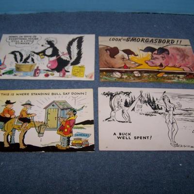 LOT 182 GREAT VINTAGE POSTCARDS-MORE COMIC
