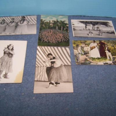 LOT 185 GREAT VINTAGE POSTCARDS-HAWAII-PEOPLE/HULA/FRUITS