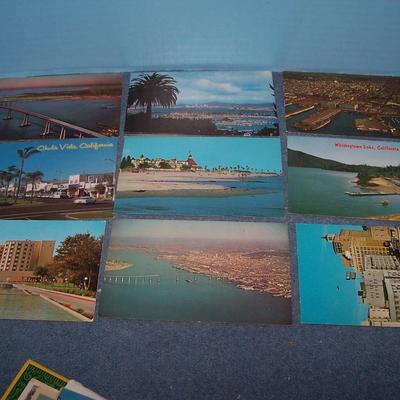 LOT 187 GREAT VINTAGE POSTCARDS/FOLDER--MISC USA-