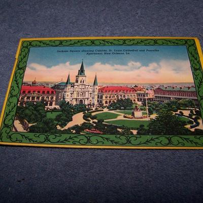 LOT 187 GREAT VINTAGE POSTCARDS/FOLDER--MISC USA-