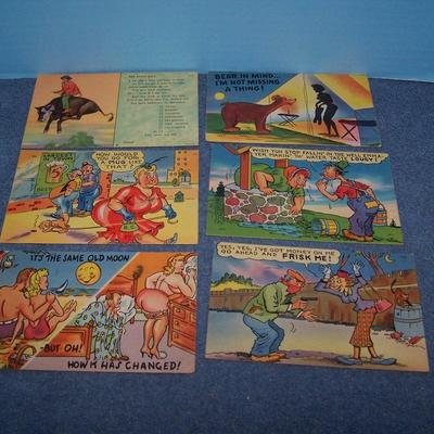 LOT 188 GREAT VINTAGE POSTCARDS-COMIC