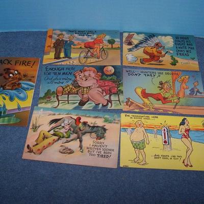LOT 188 GREAT VINTAGE POSTCARDS-COMIC