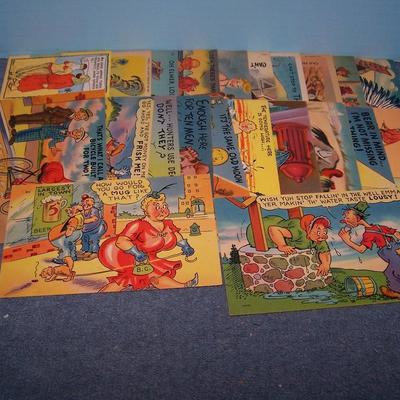 LOT 188 GREAT VINTAGE POSTCARDS-COMIC