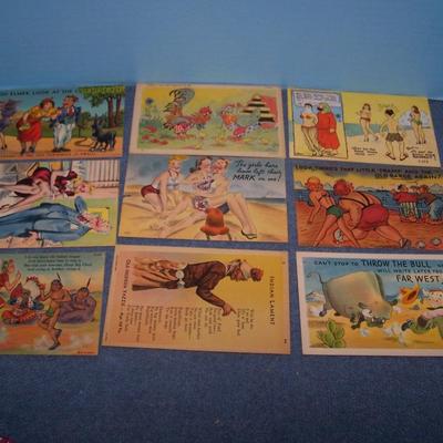 LOT 188 GREAT VINTAGE POSTCARDS-COMIC