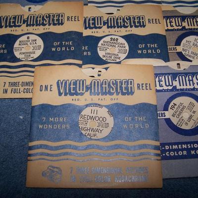LOT 193 GREAT COLLECTABLE VIEW MASTER REELS in SLEEVES USA