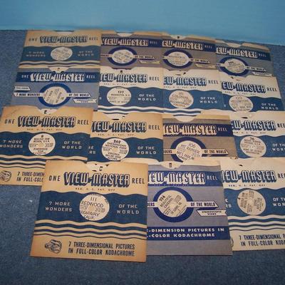 LOT 193 GREAT COLLECTABLE VIEW MASTER REELS in SLEEVES USA