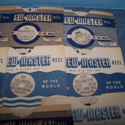 LOT 193 GREAT COLLECTABLE VIEW MASTER REELS in SLEEVES USA
