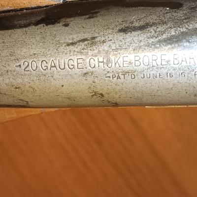 IVER JOHNSON SHOTGUN 20 GA CHOKE BORE BARREL