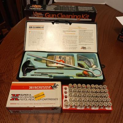 BOX - 4 WINCHESTER 357 MAGNUM SILVERTIP AND A GUN CLEANING KIT