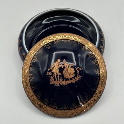 Limoges France Trinket Dish / Lidded Box