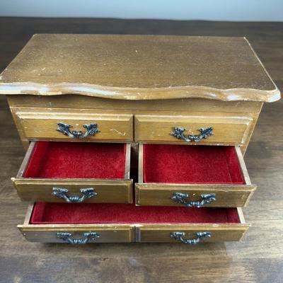 Vintage Wooden Jewelry Box- FREE NATIONWIDE SHIPPING FOR ALL LOTS