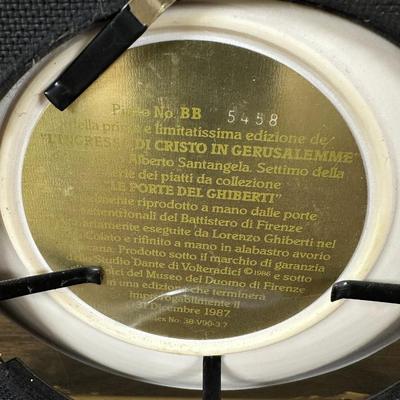 Limited Edition Collector's Plate From The Series LE PORTE DEL GHIBERTT With Frame- FREE NATIONWIDE SHIPPING FOR ALL LOTS