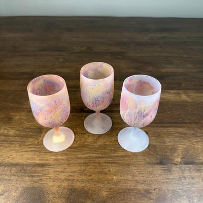 Vintage Kera Suchit Yehud Israel Hand Painted Case Glass Vase Orig Sticker- FREE NATIONWIDE SHIPPING FOR ALL LOTS