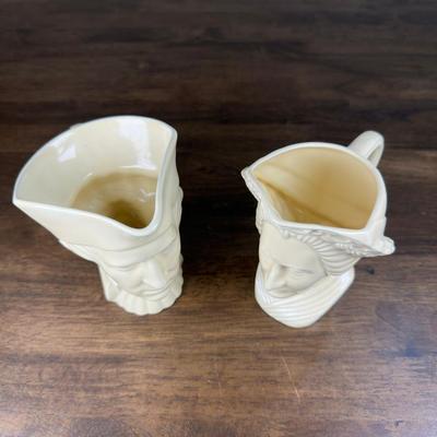 American Pottery George And Martha Washington Ceramic Creamers- FREE NATIONWIDE SHIPPING FOR ALL LOTS