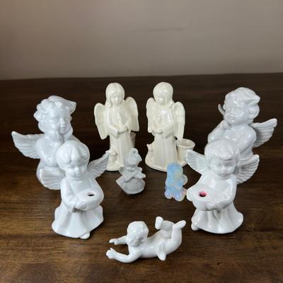 Vintage 90's Porcelain Angel Figurines Mix Lot- FREE NATIONWIDE SHIPPING FOR ALL LOTS