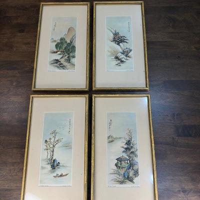 FOUR SEASONS LITHO Watercolor Painting- FREE NATIONWIDE SHIPPING FOR ALL LOTS
