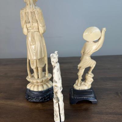 Vintage White Resin Statues Mix Lot - FREE NATIONWIDE SHIPPING FOR ALL LOTS