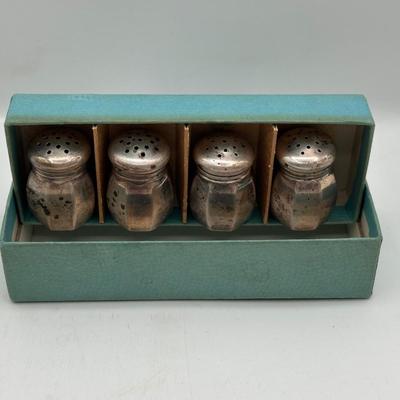 Set of 4 Sterling Silver Individual Salt Shakers – Original Box