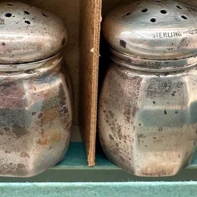 Set of 4 Sterling Silver Individual Salt Shakers – Original Box