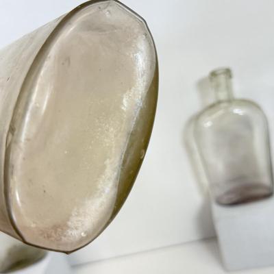 LOT 27: Antique/ Vintage Glass Flasks