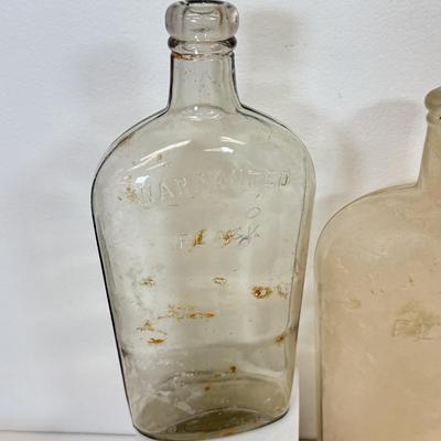 LOT 27: Antique/ Vintage Glass Flasks