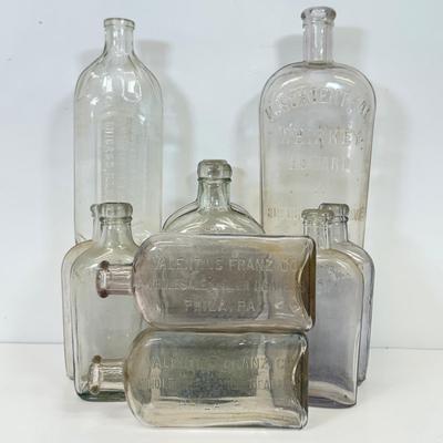 LOT 29: Antique Clear Glass Bottles