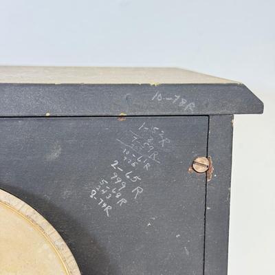 LOT 33: Wood French Style Mantle Clock for Parts or Repair