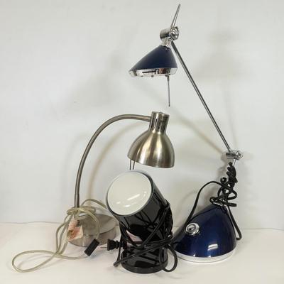 LOT 38: Two Desk Lamps and a Spotlight