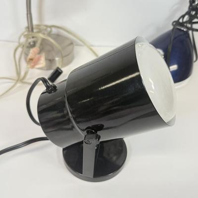 LOT 38: Two Desk Lamps and a Spotlight