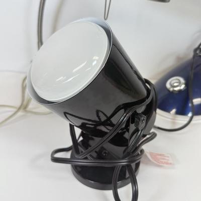 LOT 38: Two Desk Lamps and a Spotlight