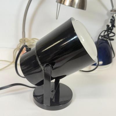 LOT 38: Two Desk Lamps and a Spotlight