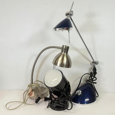 LOT 38: Two Desk Lamps and a Spotlight