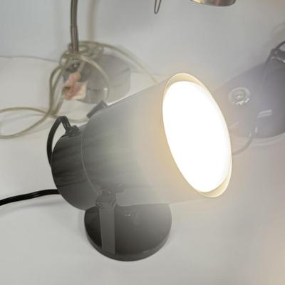 LOT 38: Two Desk Lamps and a Spotlight