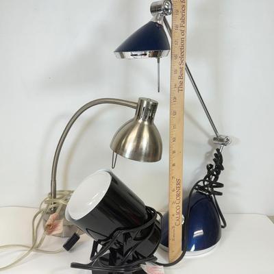 LOT 38: Two Desk Lamps and a Spotlight