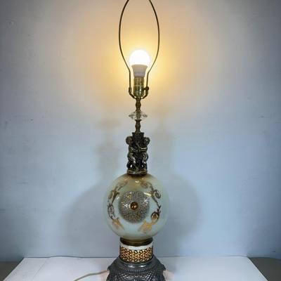 LOT 121: MCM/Hollywood Regency Eyeball Lamp
