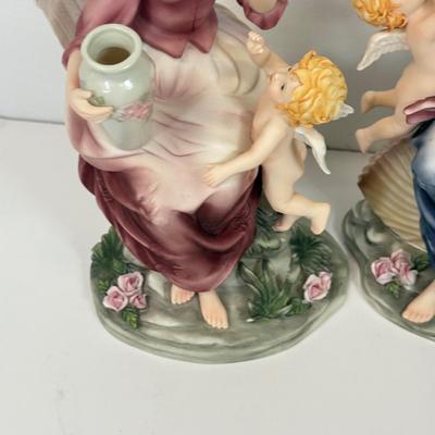 LOT 131: Grandeur Noel Hand Painted Porcelain Angels w/ Box