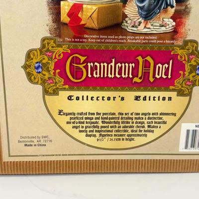 LOT 131: Grandeur Noel Hand Painted Porcelain Angels w/ Box